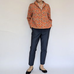 着物リメイク 憧れの 白大島紬 前開きワンピース 羽織りもの  