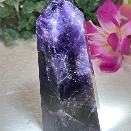 スモーキー アメジスト 紫水晶 煙水晶 レインボー ポリッシュ 原石