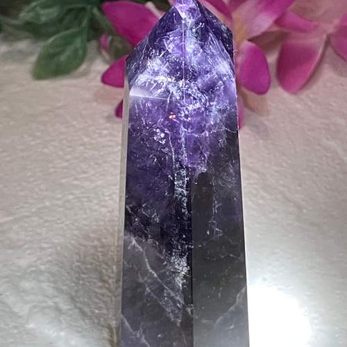 スモーキー アメジスト 紫水晶 煙水晶 レインボー ポリッシュ 原石