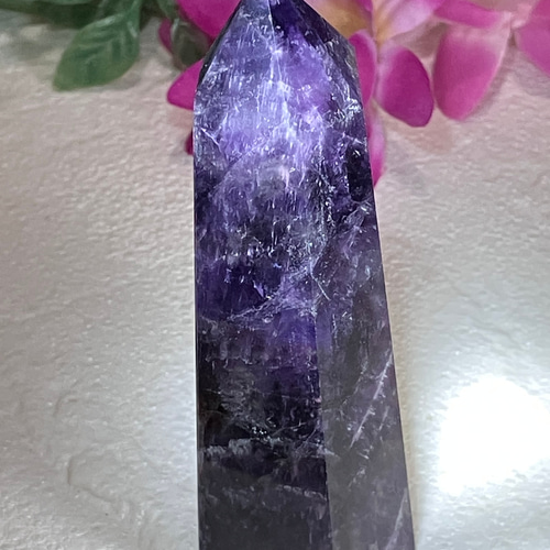 スモーキー アメジスト 紫水晶 煙水晶 レインボー ポリッシュ 原石