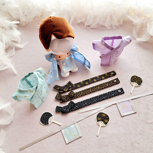 A175【ぽん様】ちびぐるみサイズ ぬい服 浴衣 ゆかた×6着 ぬい用ゆかた ちびぬい服 ぬい活 ぬい服 ぬいぐるみ用浴衣 和服