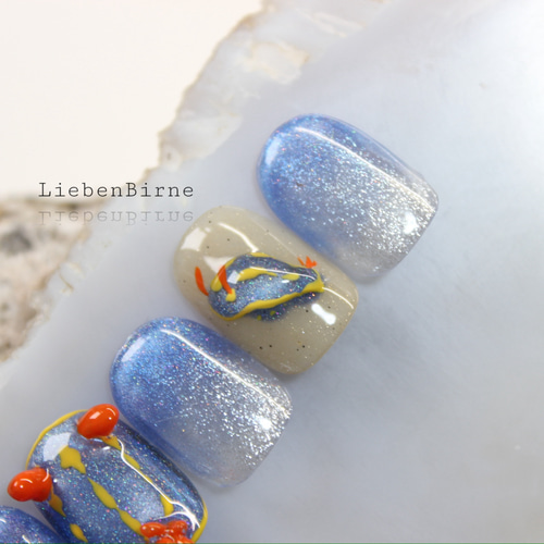 アオウミウシのネイル＊Bi ネイルチップ（つけ爪） LiebenBirne 通販