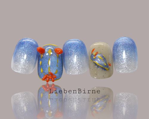 アオウミウシのネイル＊Bi ネイルチップ（つけ爪） LiebenBirne 通販