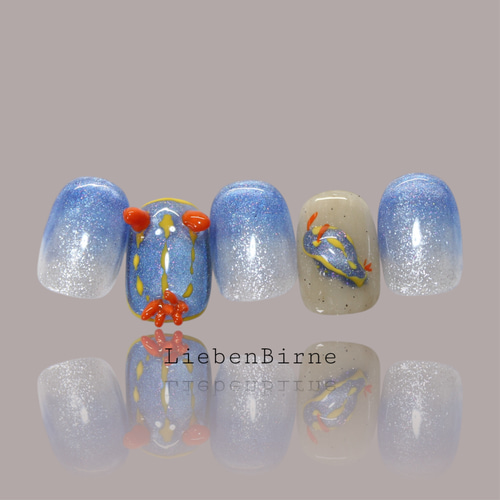アオウミウシのネイル＊Bi ネイルチップ（つけ爪） LiebenBirne 通販