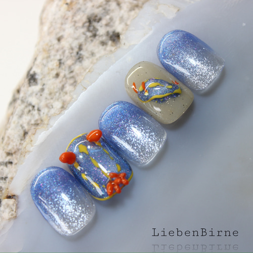 アオウミウシのネイル＊Bi ネイルチップ（つけ爪） LiebenBirne 通販