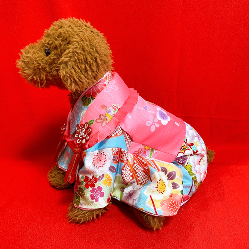 犬のお被布コート✨本格 犬用 七五三 金彩入り 犬服 ペット服