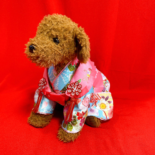 犬のお被布コート✨本格 犬用 七五三 金彩入り 犬服 ペット服