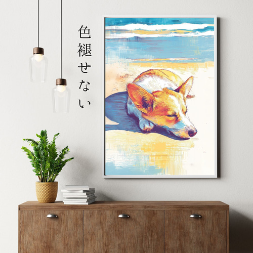 コーギー ウェルシュコーギー 犬 犬の絵 原画 絵画 鉛筆画 手描き