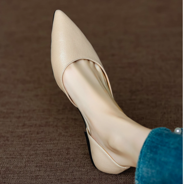 ポインテッドトゥローヒール パンプス ワイズ２Ｅ 卒園式 フォーマル オフィス リクルート 本革 レザー シンプル