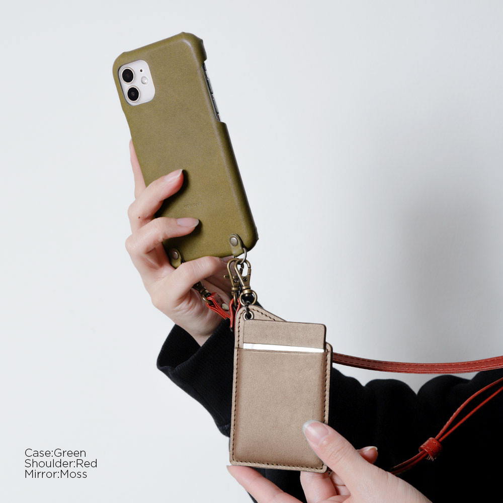 栃木レザー　全機種対応 　スマホショルダー　スマホケース　本革　iPhone　アンドロイド　携帯#mm00001519