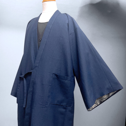 白藤男物五つ紋長羽織からガウンコート 楽天市場】黒紋付 羽織 既製品 : 男着物の加藤商店