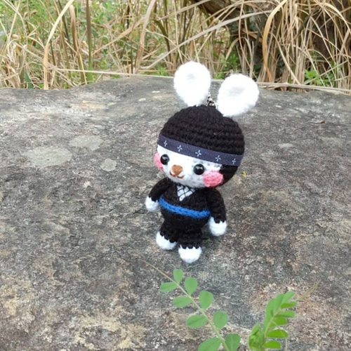 ☆あゆちゃん☆様　No.112　レジン ヘアゴム キーホルダー うさぎハロウィン ☆あゆちゃん☆様 No.112 レジン ヘアゴム キーホルダー うさぎ