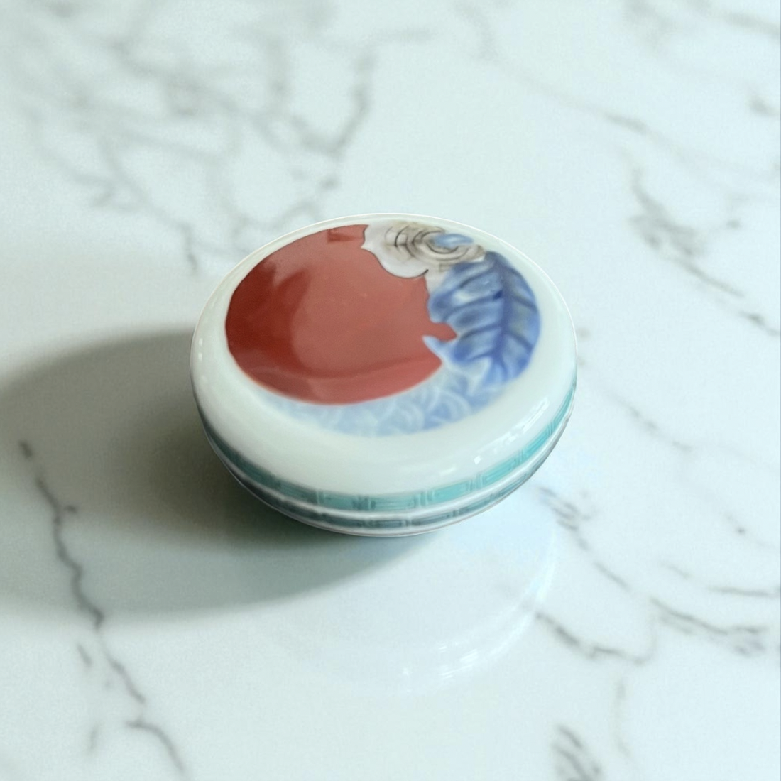 十二代 今泉柿右衛門 柿浮上香合