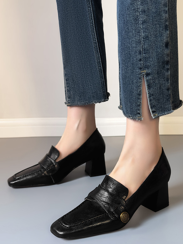 ローファー  柔らかい フォーマル シューズ 靴 オフィス ビジネス 仕事 通勤 パーティー 結婚式 二次会 21.5 2枚目の画像