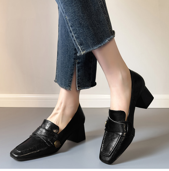 ローファー  柔らかい フォーマル シューズ 靴 オフィス ビジネス 仕事 通勤 パーティー 結婚式 二次会 21.5 1枚目の画像