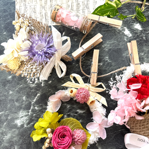 プリザーブドフラワー♡シマエナガ＆羊さんのリース4点