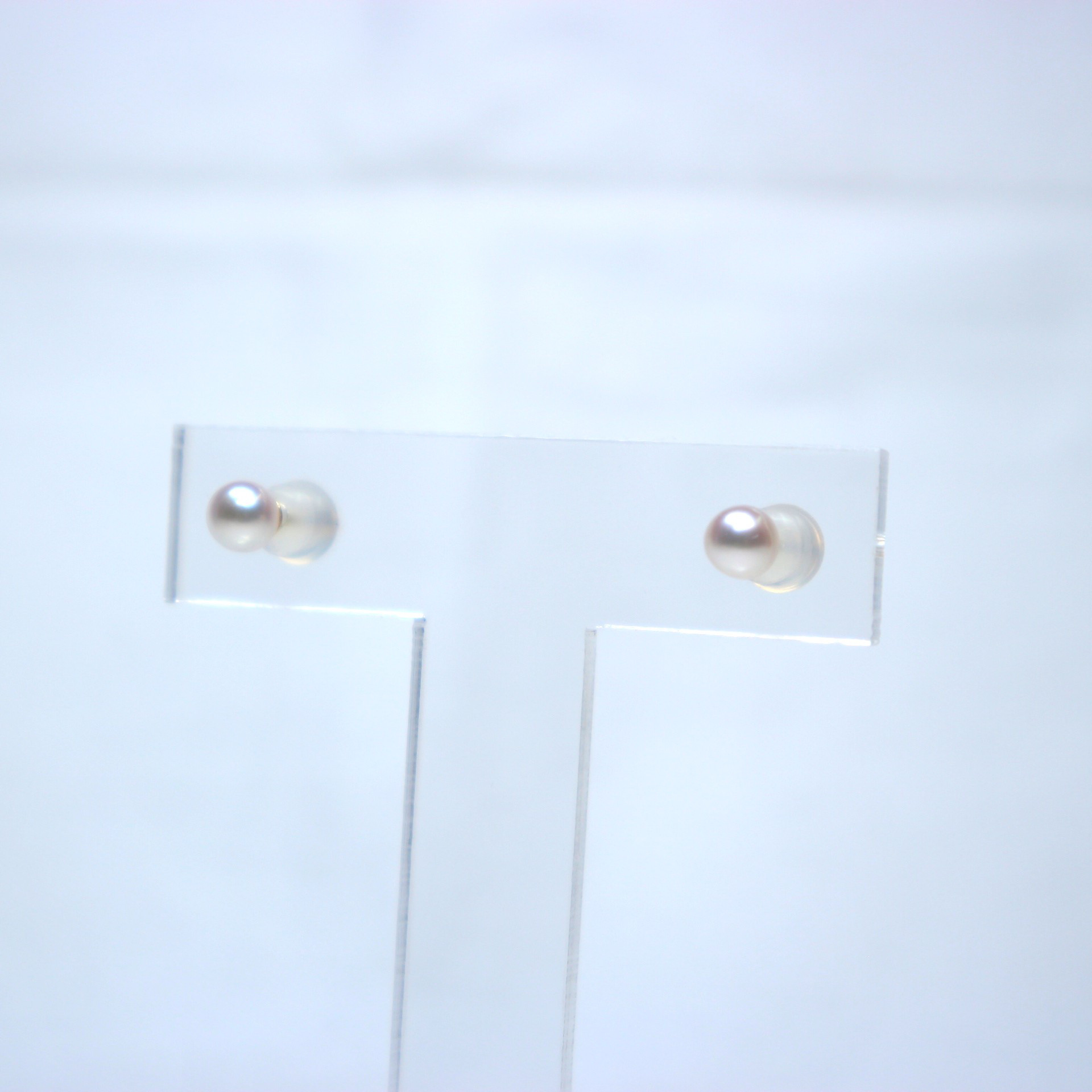 K18アコヤ真珠ピアス㉞（4.5mm珠）