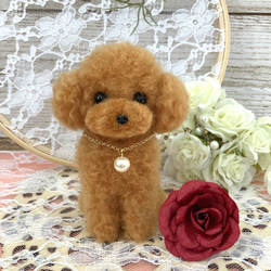 羊毛フェルト トイプードル（アプリコットちゃん） 羊毛フェルト