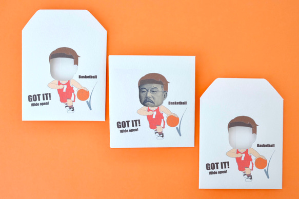 バスケ部だぜ！ポチ袋(3枚セット/千円札用) 1枚目の画像