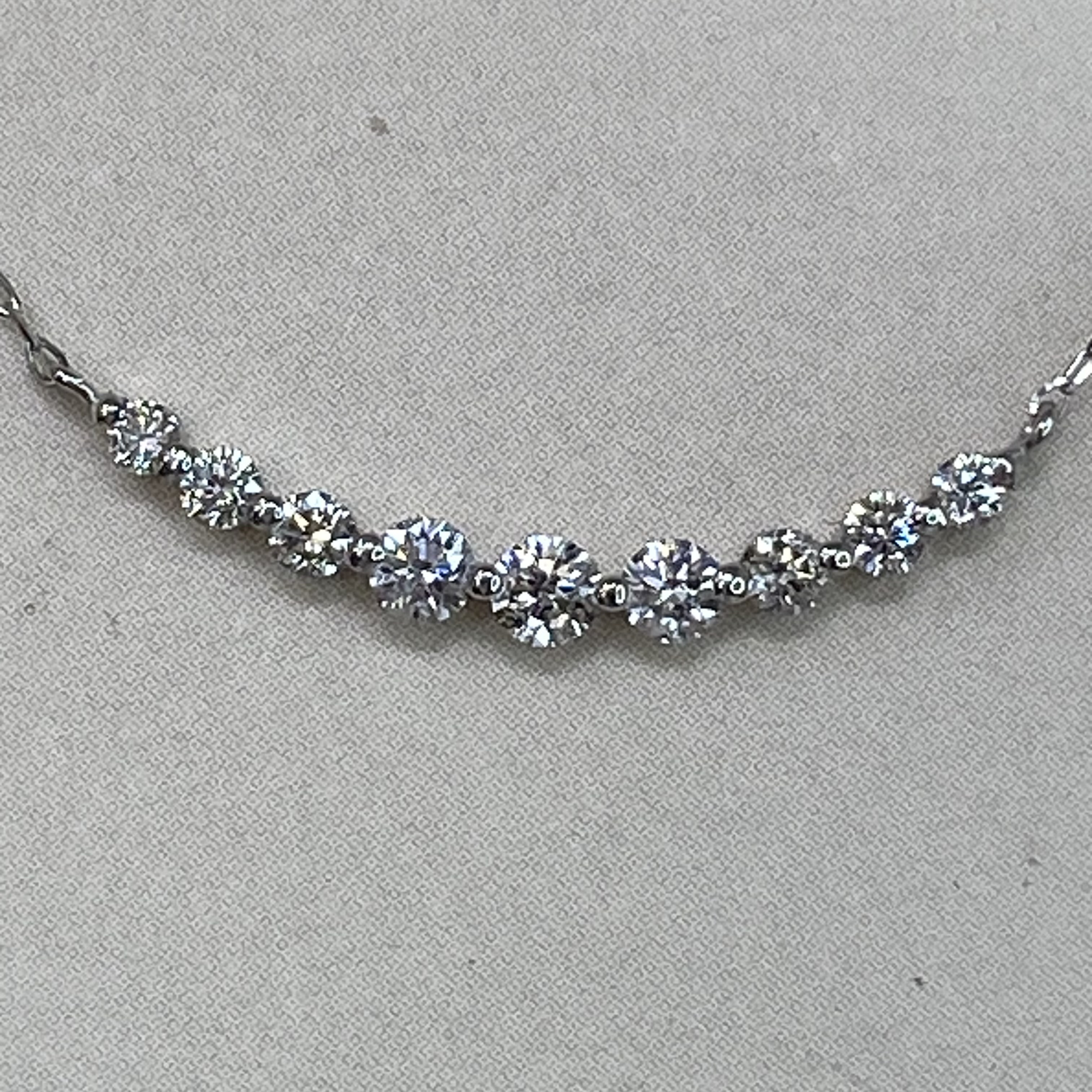 pt850 プラチナ 天然ダイヤモンド 0.3ct ラインネックレス