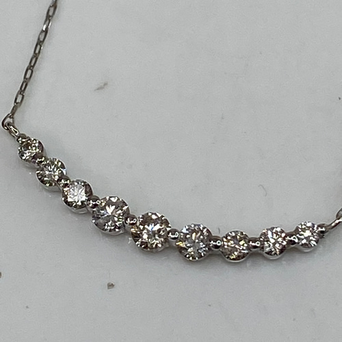 pt850 プラチナ 天然ダイヤモンド 0.3ct ラインネックレス 楽天市場】ダイヤモンド ライン ネックレス プラチナ 0.3ct 天然ダイヤ