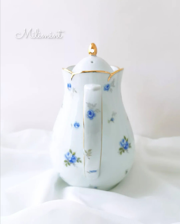 【受注制作】アンティークローズ ティーポット(茶こし無し)　薔薇　 3枚目の画像