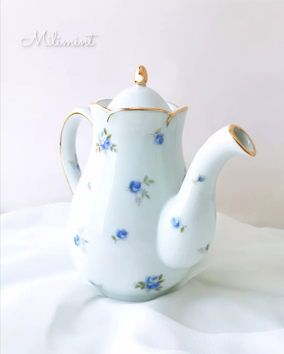 【受注制作】アンティークローズ ティーポット(茶こし無し)　薔薇　 4枚目の画像