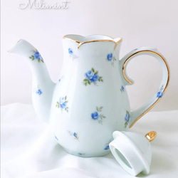 【受注制作】アンティークローズ ティーポット(茶こし無し)　薔薇　 2枚目の画像