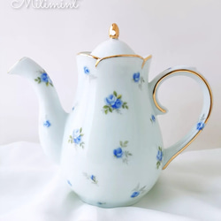 【受注制作】アンティークローズ ティーポット(茶こし無し)　薔薇　 1枚目の画像