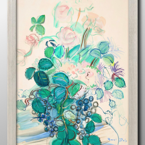 日*1様 ラウル・デュフィ　「リベラシオンのメニュー」　絵画 日*1様 ラウル・デュフィ 「リベラシオンのメニュー」 絵画