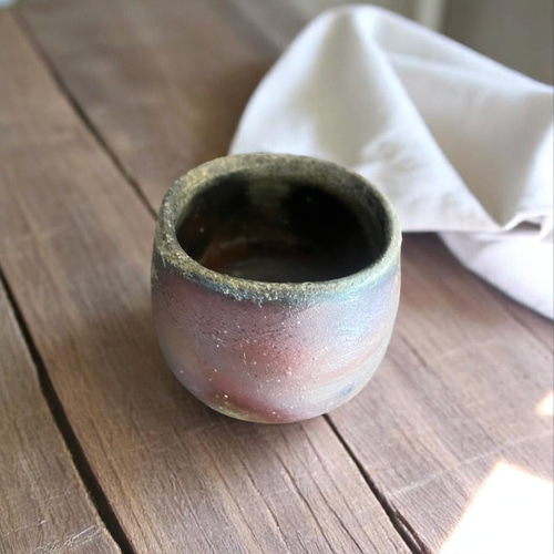 備前 酒呑 高原邦彦作 ＜修理済み＞ 茶碗・めし碗 antique art nozomi