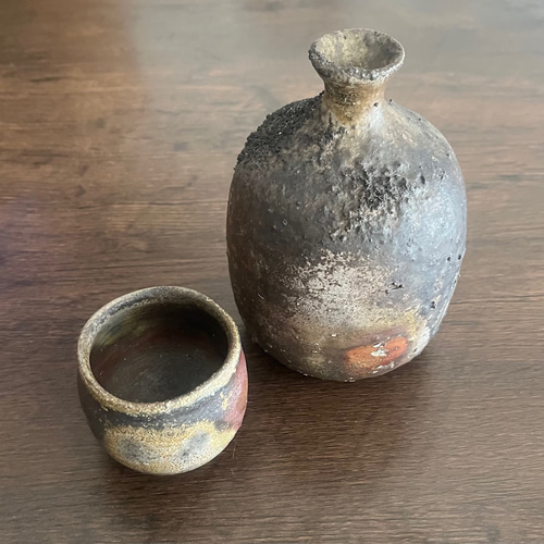 備前 酒呑 高原邦彦作 ＜修理済み＞ 茶碗・めし碗 antique art nozomi