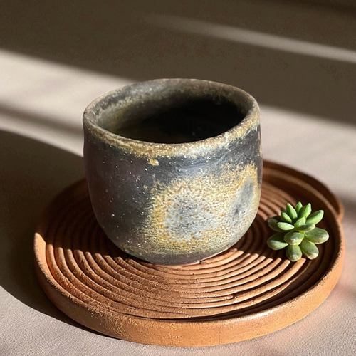 備前焼壺　高原邦彦作 備前 酒呑 高原邦彦作 ＜修理済み＞ 茶碗・めし碗 antique art nozomi