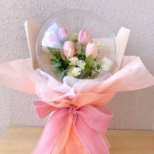 韓国バルーンフラワーブーケ♡チューリップ花束♡誕生日プレゼント