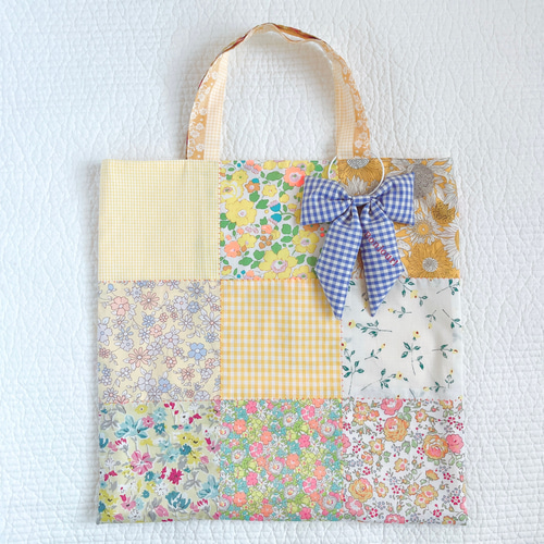 リバティプリントのバッグ おしゃれなパッチワーク キットのみ リバティプリントのバッグ おしゃれなパッチワーク キットのみ