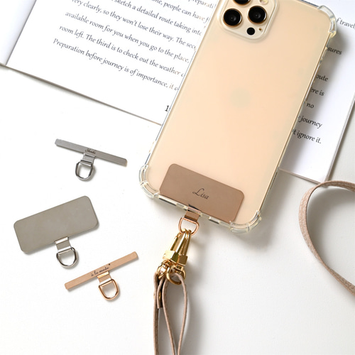 ステンレス ストラップホルダー 】 名入れ スマホショルダー