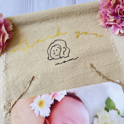 母の日フォトフレームタペストリーwithカーネーション 似顔絵・お名前・メッセージが入れられる♡ 5枚目の画像