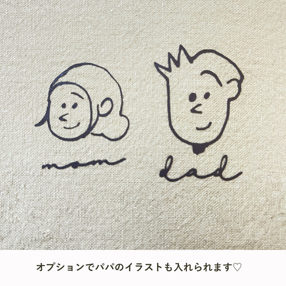 母の日フォトフレームタペストリーwithカーネーション 似顔絵・お名前・メッセージが入れられる♡ 9枚目の画像