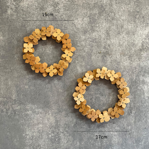 紫陽花 リース｜全2種類 あじさい 木製 アジサイ 母の日ギフト