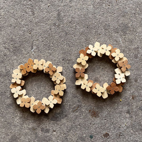 紫陽花 リース｜全2種類 あじさい 木製 アジサイ 母の日ギフト