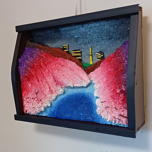 未来に繋げる「絵画」 未来アートの「千鳥ヶ淵のイルミネーション」（クレイ絵画