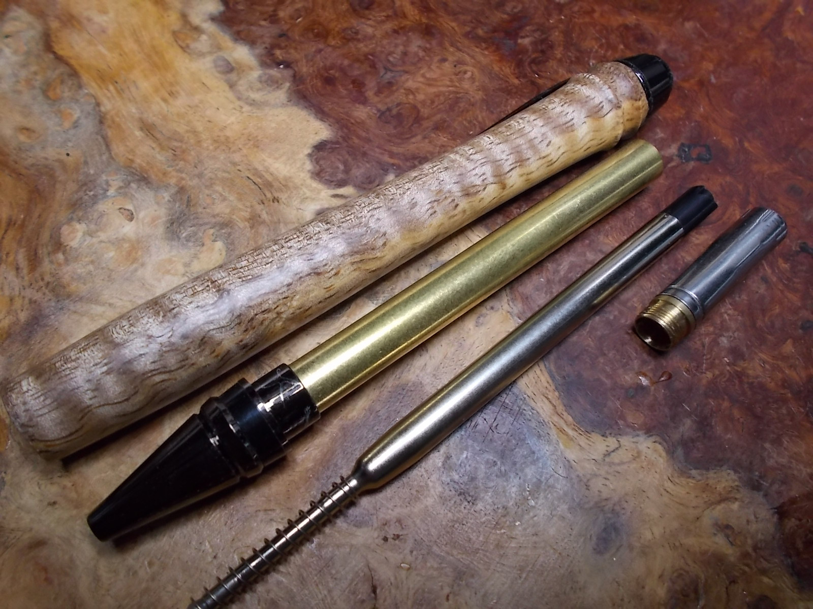 マンゴーの極上縮杢(5A)！　ワンピースシガーボールペン！　手作り品　プレゼントに!