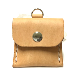 レザー キーホルダー 長方形タイプ☆刻印可☆ヌメ革 本革 レザー