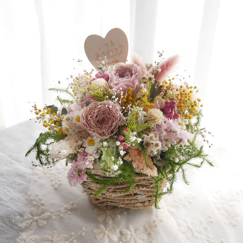Bleu romantique>*紫陽花*ハーフムーンリース*三日月リース Bleu romantique>*紫陽花*ハーフムーンリース*三日月リース