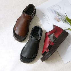 肌見せ控えめの大人サンダル (QUESP) 靴 日本製 国産素材 【納期5日以内発送】 8枚目の画像