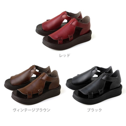 肌見せ控えめの大人サンダル (QUESP) 靴 日本製 国産素材 【納期5日以内発送】 10枚目の画像