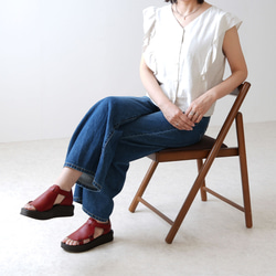 肌見せ控えめの大人サンダル (QUESP) 靴 日本製 国産素材 【納期5日以内発送】 5枚目の画像