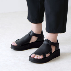 肌見せ控えめの大人サンダル (QUESP) 靴 日本製 国産素材 【納期5日以内発送】 6枚目の画像