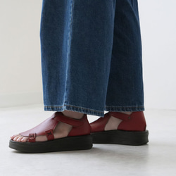 肌見せ控えめの大人サンダル (QUESP) 靴 日本製 国産素材 【納期5日以内発送】 4枚目の画像