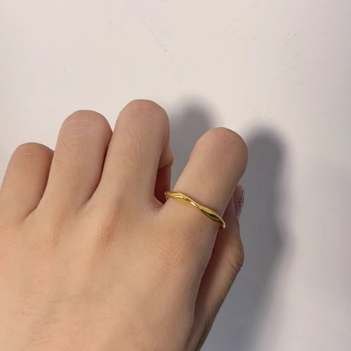 24K24K純金メビウスの輪リングK24金ゴールド中空指輪 永遠の絆！結婚